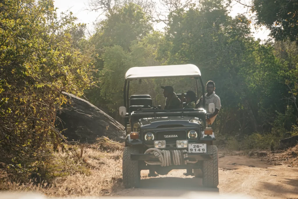 A jeep in Kumana National Park