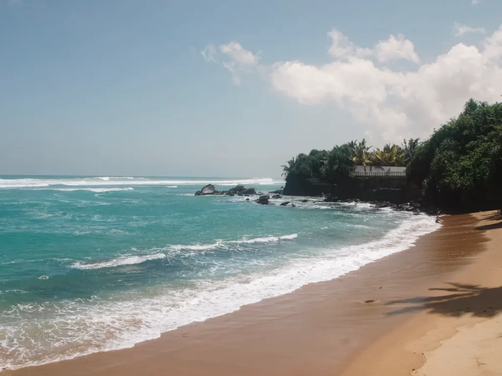 The empty beach at Gas Stations surf spot