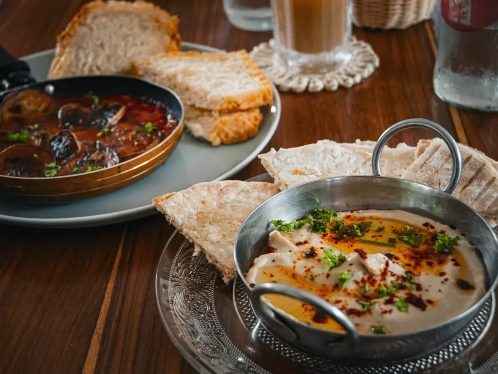 Humous and Shakshuka served at Nuga House