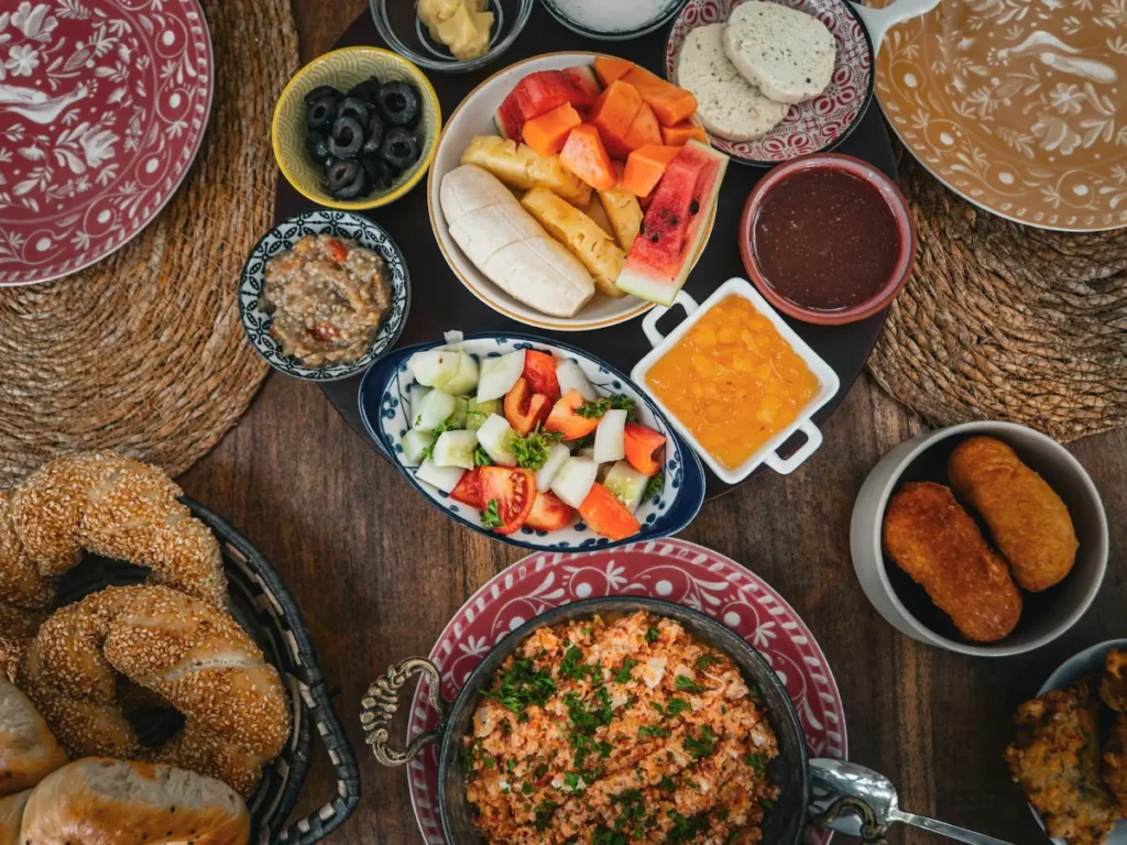 A top down shot of the Turkish Breakfast in Ahangama