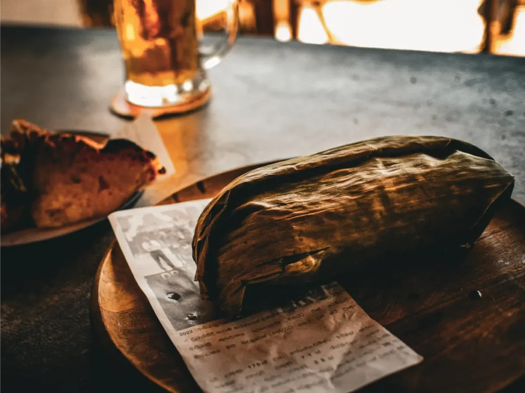 A Lamprais, curry steamed cooked in a banana leaf, one of the top things to eat in Ahangama 