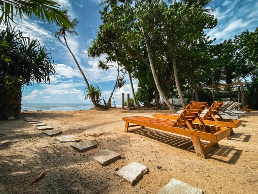 The beachfront access at Sea Breeze villa, a hidden gem hotel in Ahangama