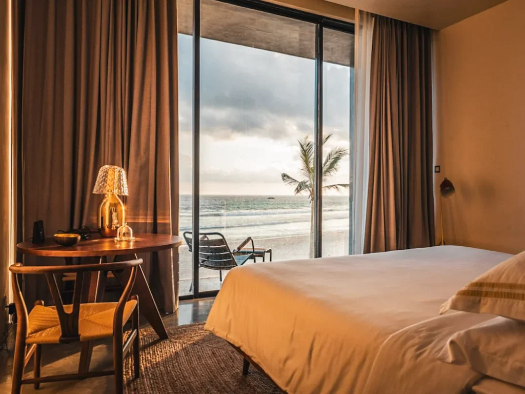 A seaview room at the Sandhya, one of the top luxury hotels in Ahangama