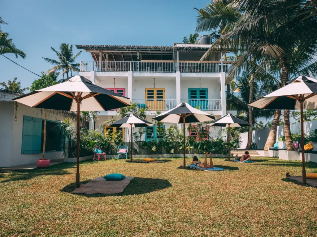 Ticket to ride garden, one of the top surf camps in Ahangama