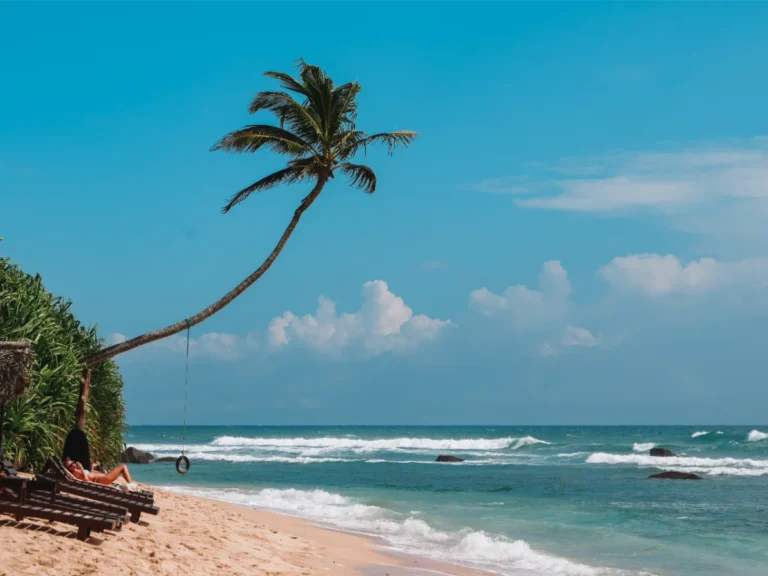 The views of the beach outside of La Polena in Madiha
