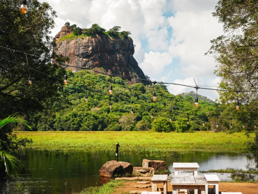 Moksha, a great place to eat with good views of Sigiriya Rock