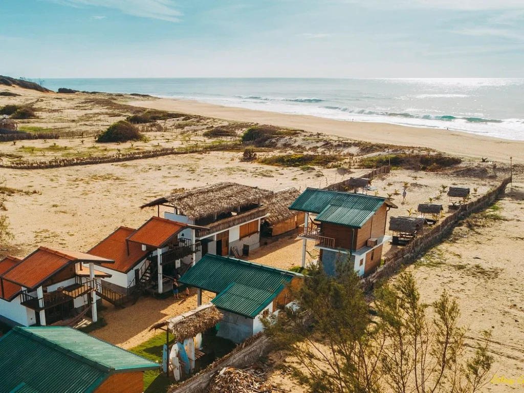 An aerial view of Stay Golden on Pasarichenai Beach, a top place to stay