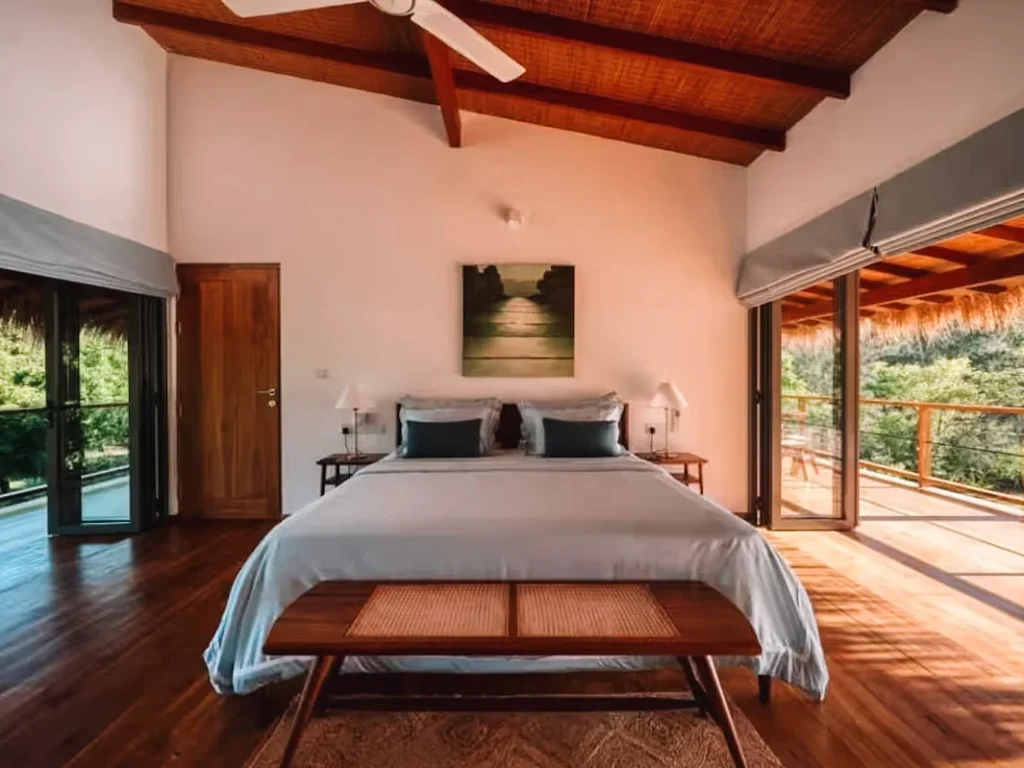 The bedrooms at Niketh Villa, a top luxury accommodation option