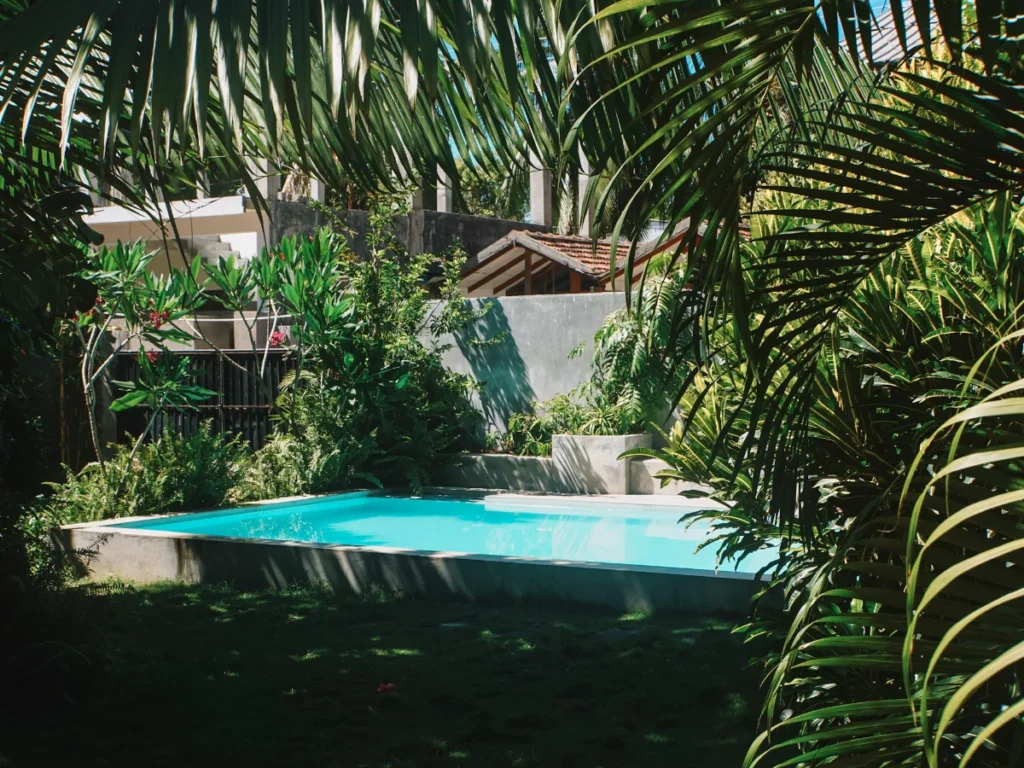 A swimming pool in the jungle in Arugam Bay