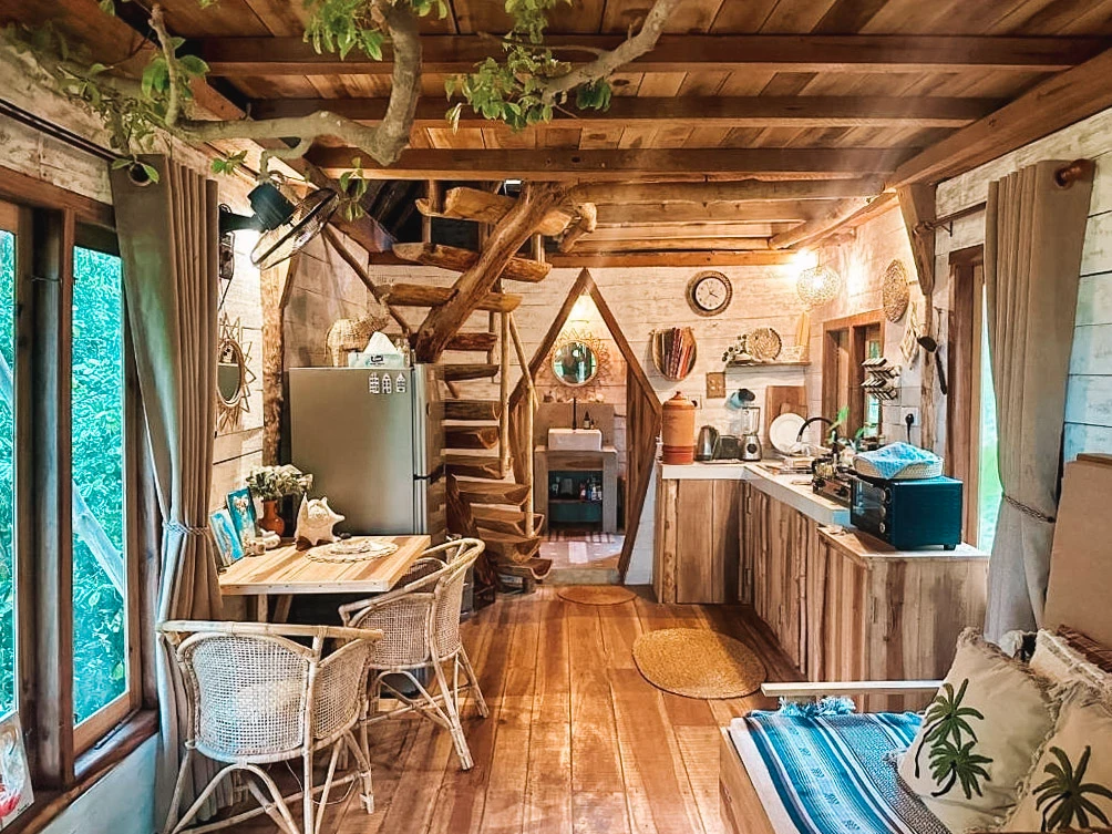 The enchanted lounge space at the Tree house Arugam Bay