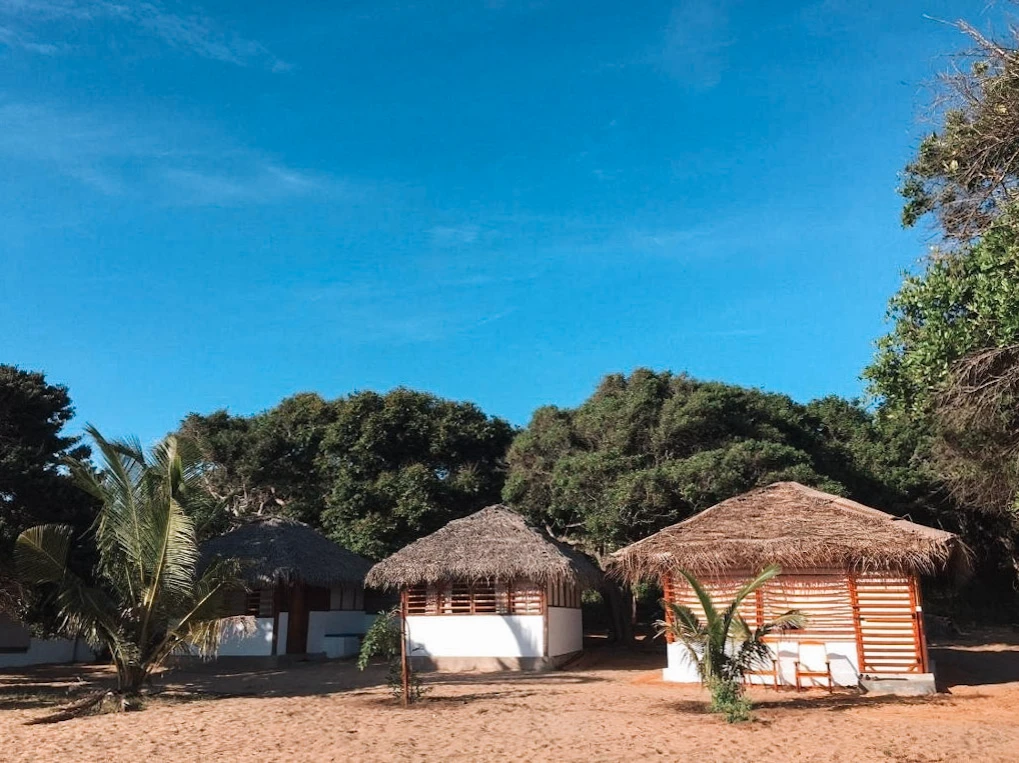 The beach hut accomodation at Upali. Basic,budget, and highly recommended