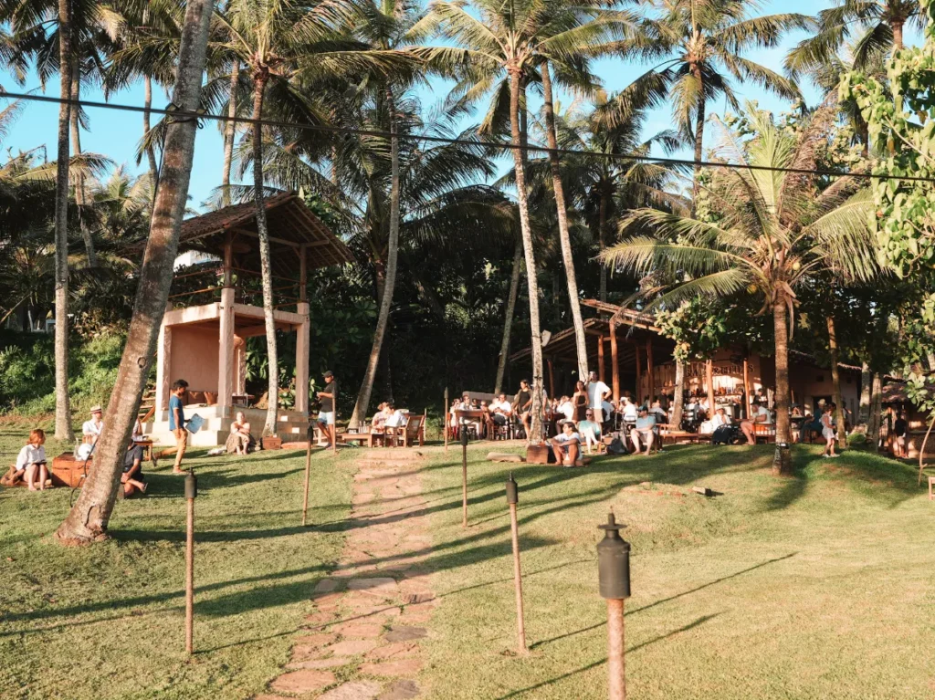 Open-air dining and a relaxed atmosphere at Smoke & Bitters - the perfect Hiriketiya dinner spot.