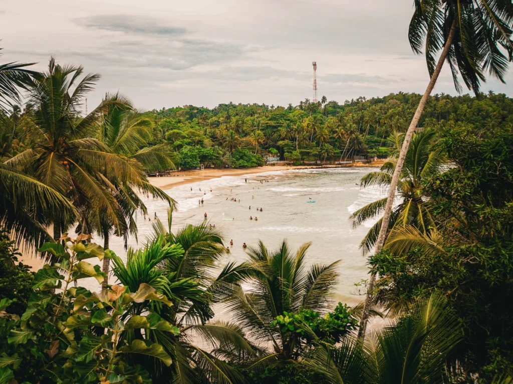 Things to do in Hiriketiya: Stunning aerial view of the horseshoe bay