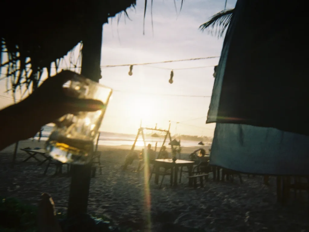 Sunset drinks on Dickwella Beach, a memorable experience near Hiriketiya