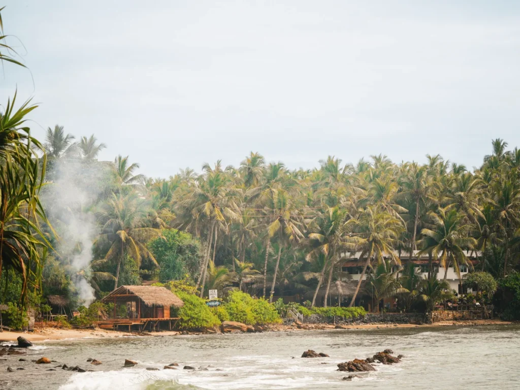 Secluded beachfront cabana in Hiriketiya, Sri Lanka - the perfect place to relax and unwind.