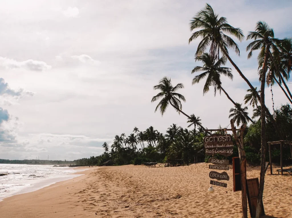 Empty and deserted Tangalle beach, some of the best beaches in Sri Lanka